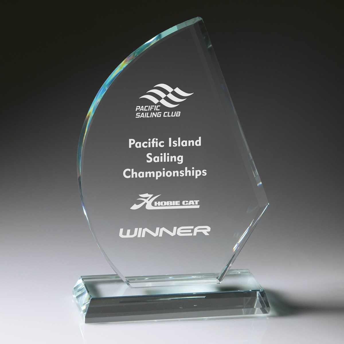 Clipper Glass Award Trophy free engraving