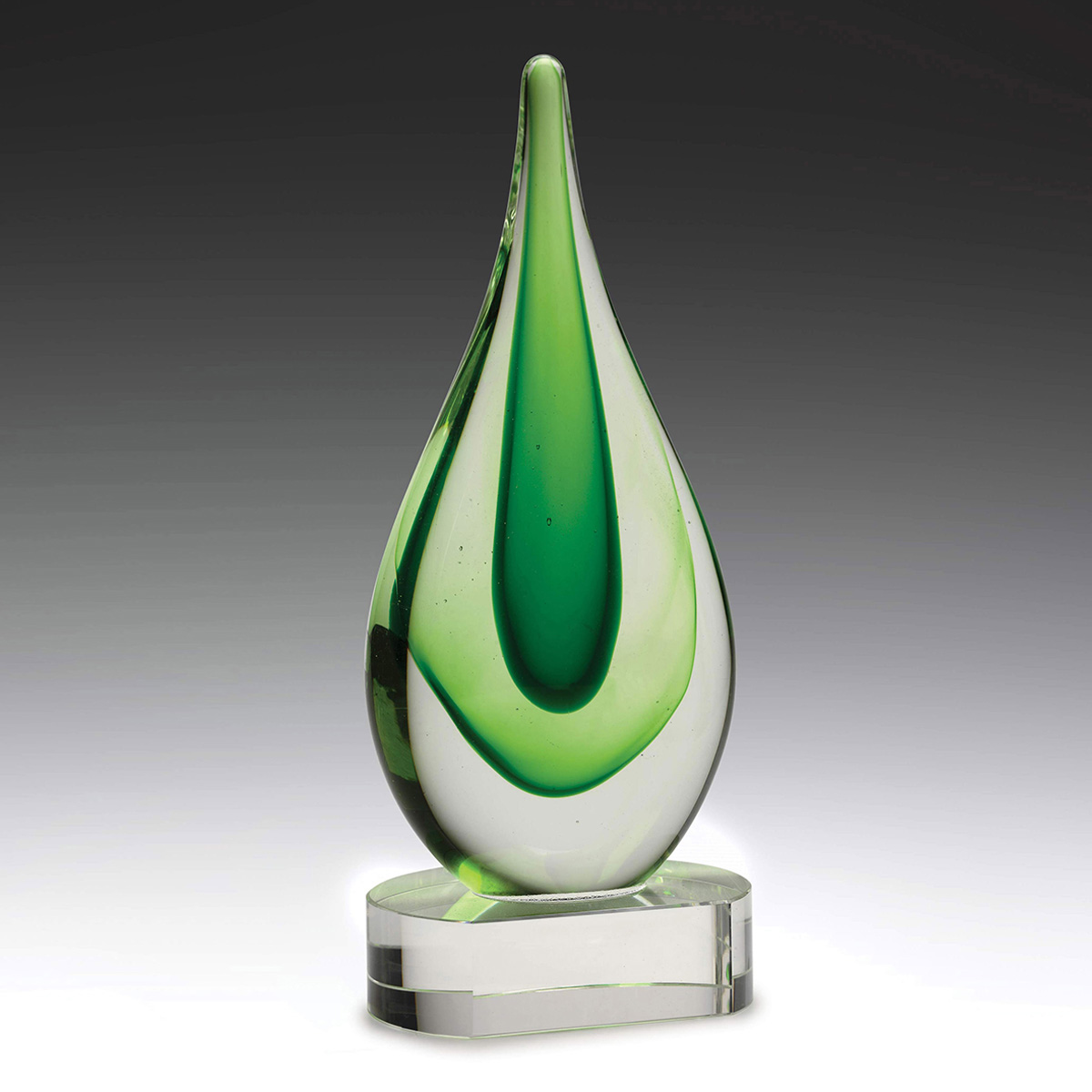 Art Glass Earth Trophy Award Corporate Free Engraving Personalised 235mm